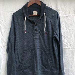 3 button sweater with draw string